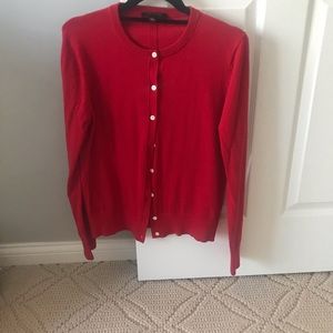 Ann Taylor red light knit cardigan